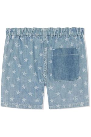 Shorts in cotone blu GUCCI KIDS | 712657XDB704425